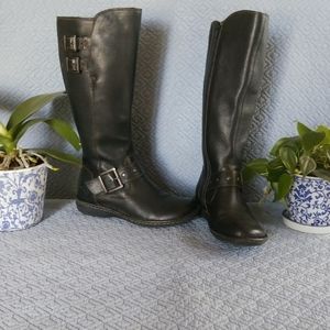 Born Black Leather Riding Boots